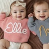 Image 1: One or Two Personalized Embroidery Baby Sweaters