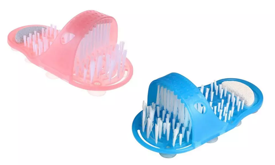 Fuß-Waschanlage mit Bimstein in Blau oder Pink - Primary Image