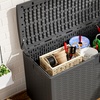 Image 9: HDPE Heavy-Duty Water-Resistant Rattan-Effect Deck Box