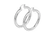 Classic Italian 3MM Hoop Earrings in Solid Sterling Silver - Second Medium