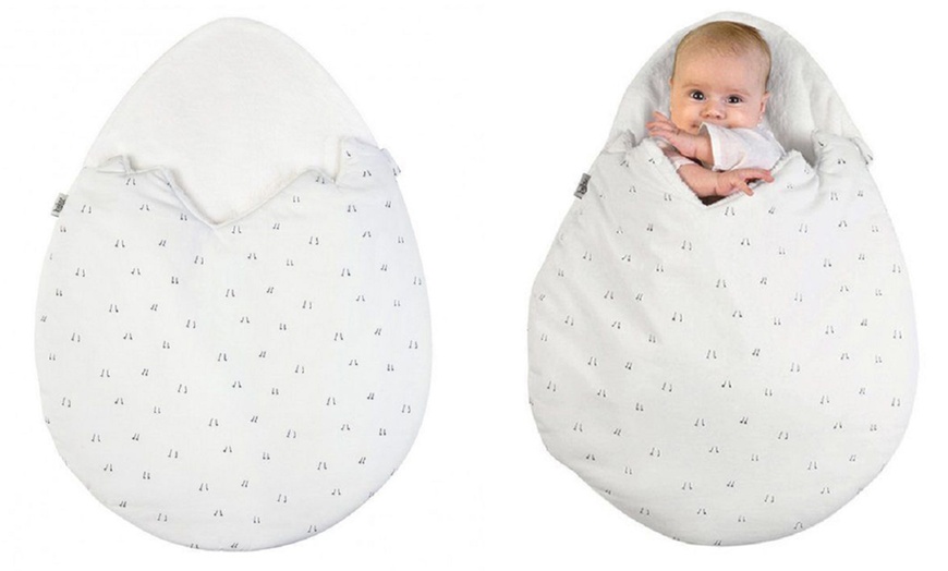 Image 1: Egg-Shaped Baby Swaddling Blanket