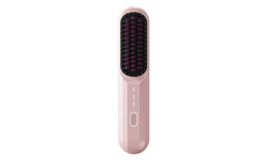 Image 2: Cordless Hair Straightener Brush