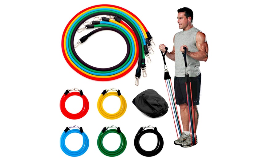 Image 5: 11-Piece Resistance Band Set