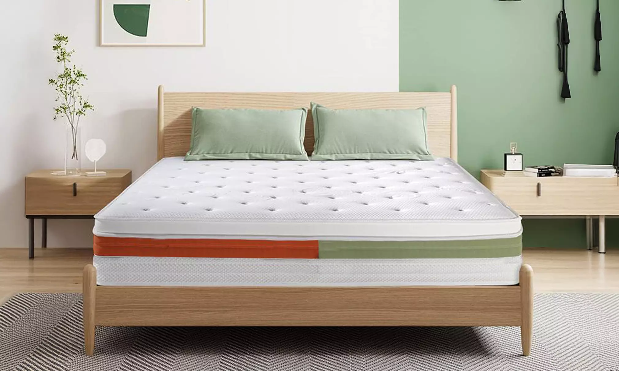 Materasso Biconfort con 2 zone di comfort (morbido e rigido) di Sampur