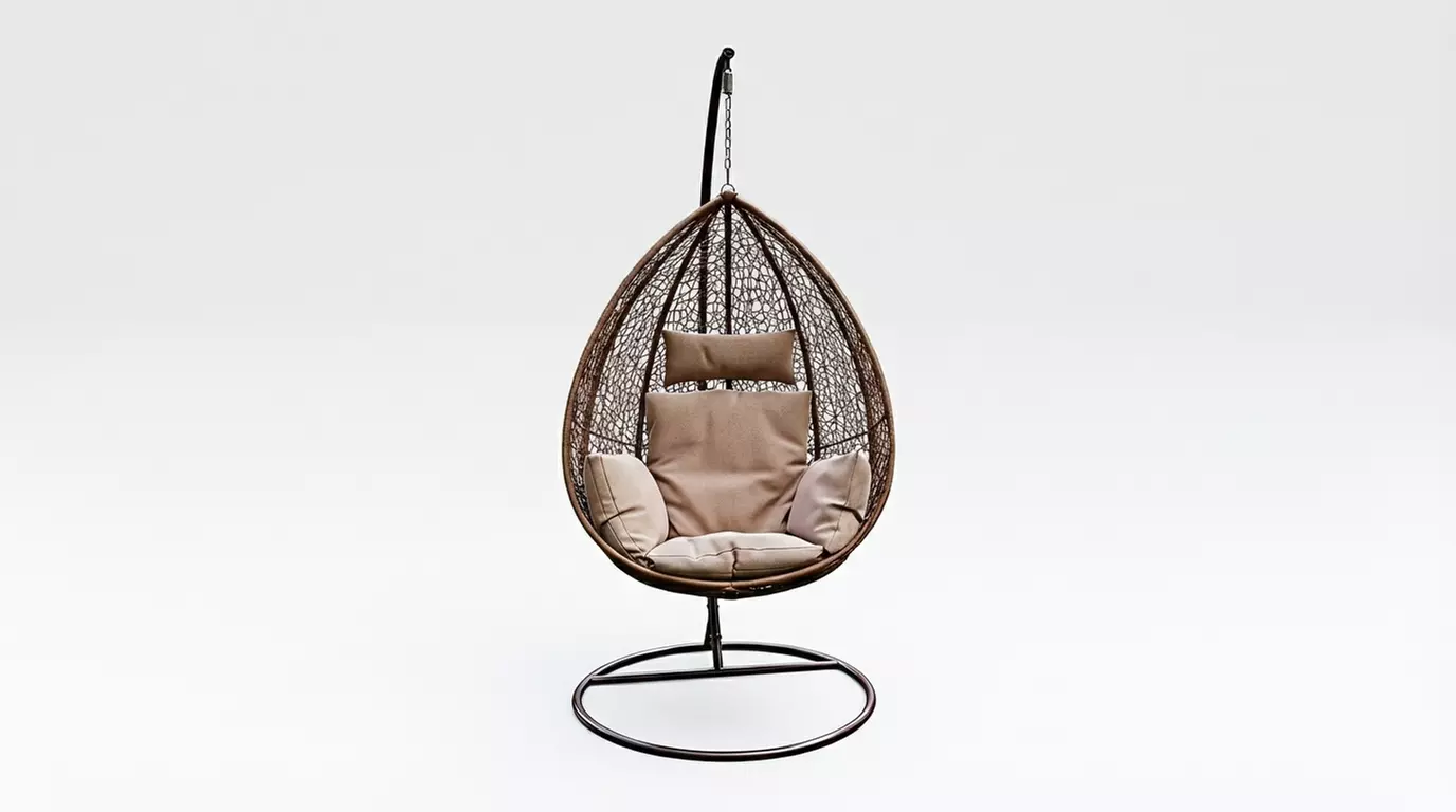 Poltrona sospesa a dondolo per giardino e terrazzo