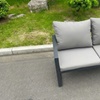 Image 3: 7pc Aluminium Garden Corner Sofa Set with Coffee Table and Footstool