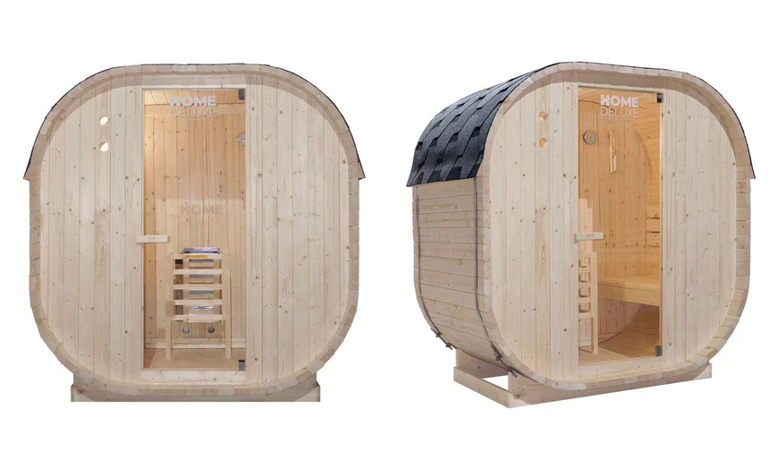Image 2: Home Deluxe Outdoor Sauna „Cube“ M oder L