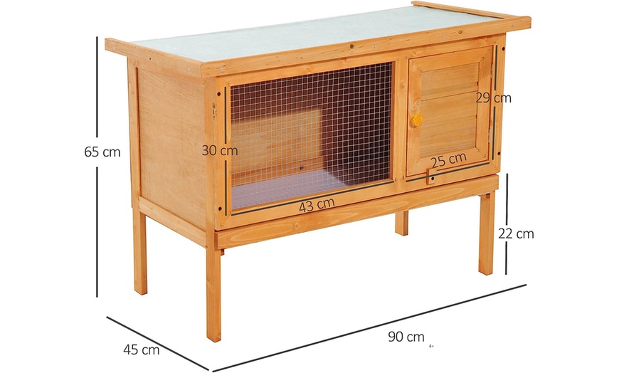 Image 11: Pawhut Outdoor Wooden Rabbit Hutch Collection