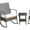 Image 2: Furniture one 3-Piece Outdoor Rattan Effect Bistro Set