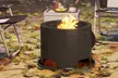 Outsunny Outdoor Round Fire Pit with Lid and Poker - Second Medium