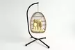 Luxury Garden Hanging Egg Chair with Plush Cushion and Headrest - Image 6