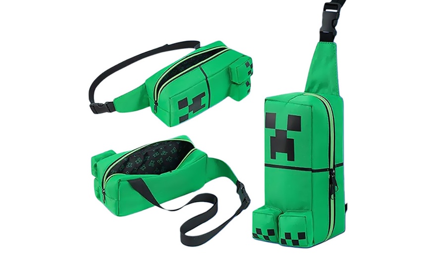 Image 2: Umhänge- bzw. Brusttasche im Creeper-Design für Jungen