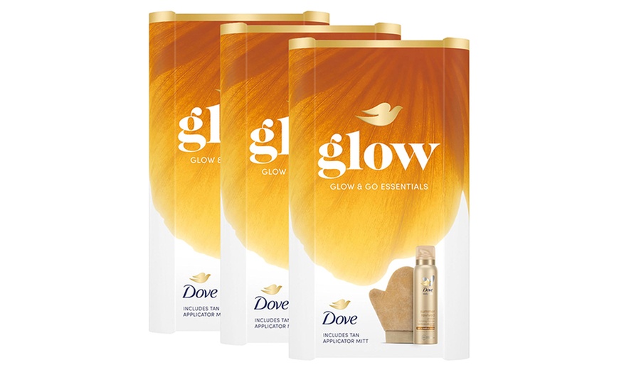 Image 6: Dove Glow & Go Essentials Gift Set Skincare Pamper Kit, 200ml