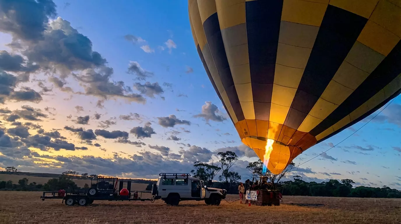 Weekday Sunrise Balloon Flight Over Geelong w/ Breakfast for 1 or 2