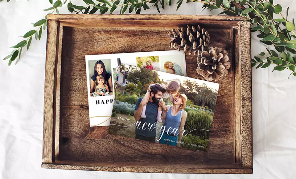 25, 50, 75, or 100 Custom Photo Paper Holiday Cards from Collage.com (Up to  Off)   - Primary Image