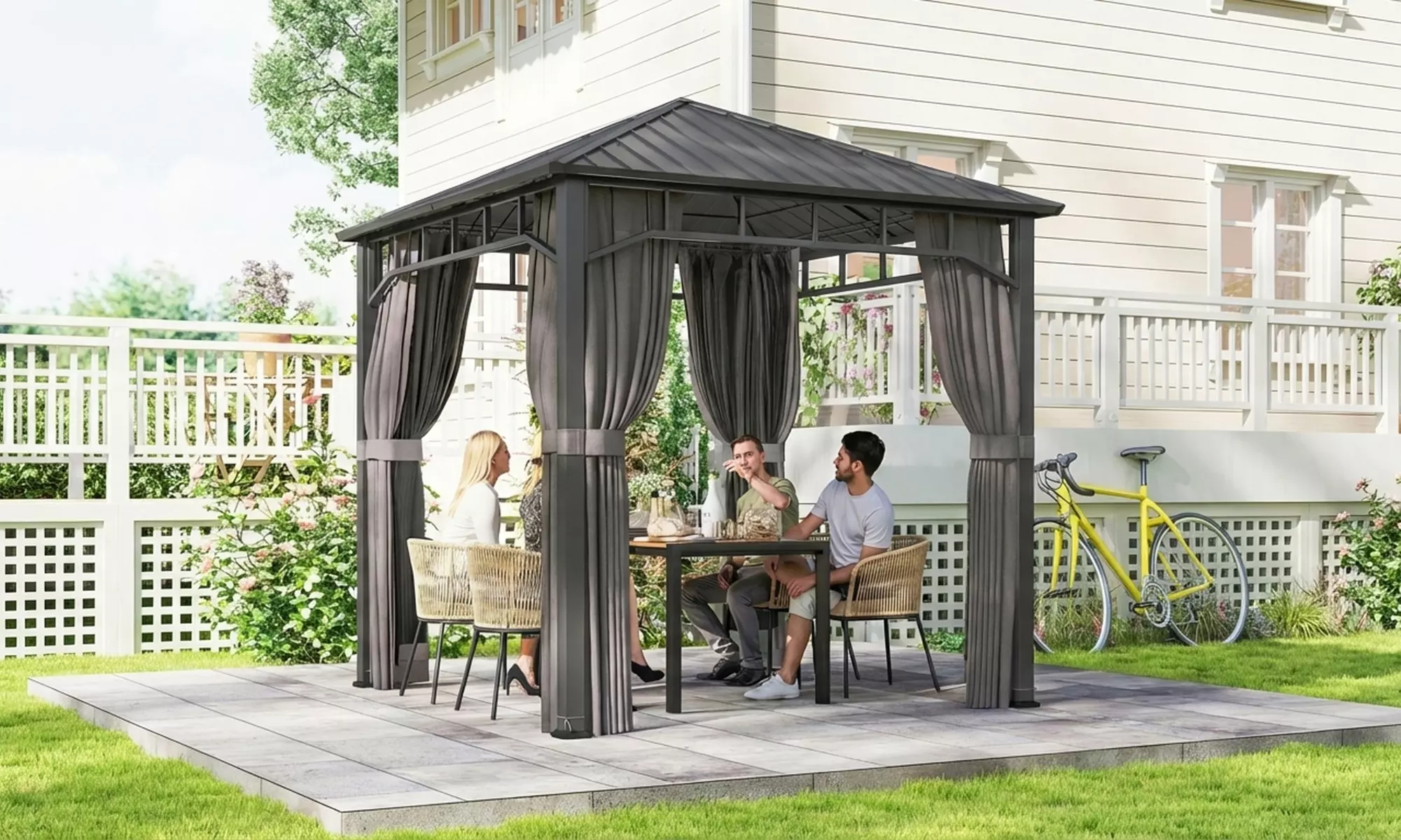 Outsunny 2.5 x 2.5 m Hardtop Gazebo