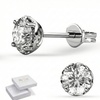 Image 3: MGJ™ 0.5ct Moissanite Stud Earrings, D Color and VVS1 Clarity