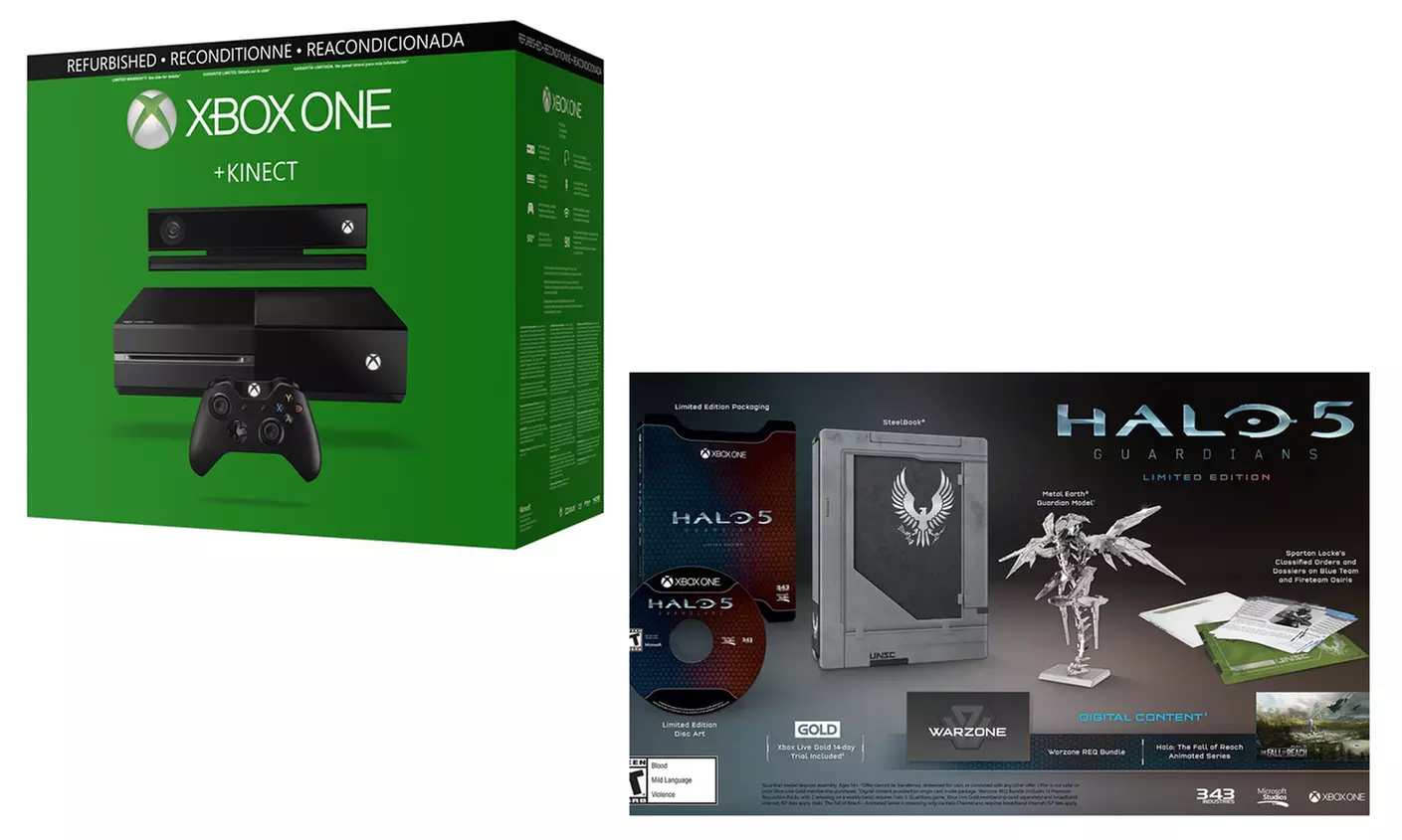 Xbox One 500GB Console with Kinect and Halo 5 (Manufacturer Refurbished) - Primary Image
