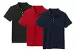 3-Pack Boy's Short Sleeve School Uniform Pique Polo Shirts (Sizes, 4-20) - Second Medium