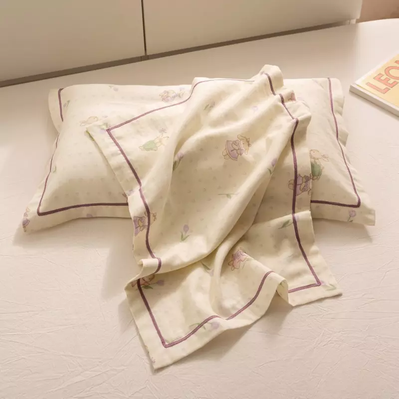 Breathable Pure Cotton Kids Pillowcase Pair