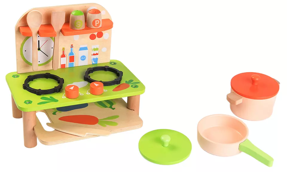 Cuisinette en bois avec accessoires - Primary Image