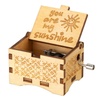 Image 6: Wooden Music Box Hand Crank Engraved Vintage Toy Kids Gift-You Are My Sunshine