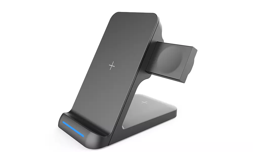 3 in 1 Charging Station Compatible with QI Devices