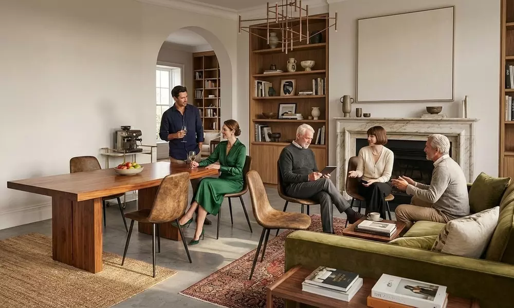 Set da 4 sedie da pranzo in ecopelle