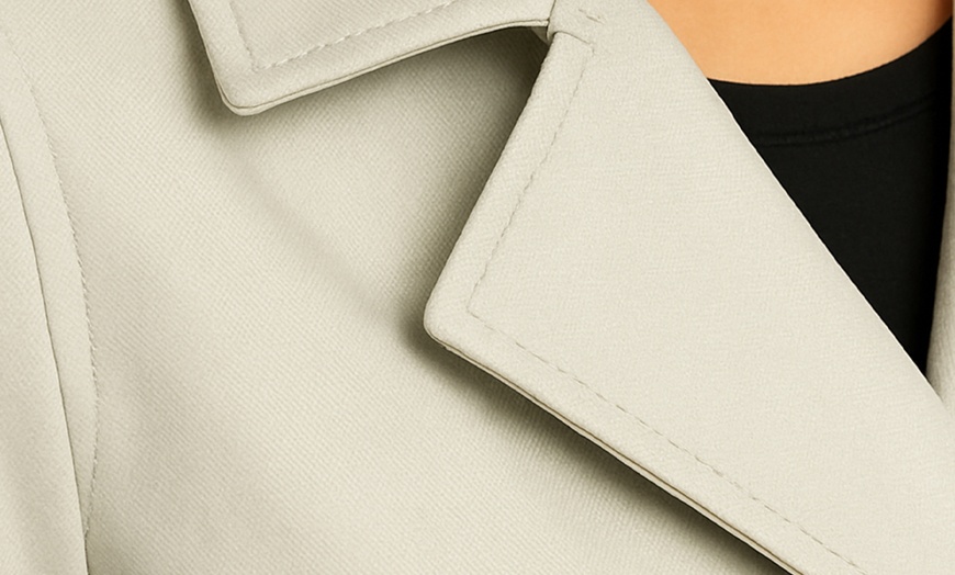 Image 10: Enzo Women's Trench Coat; Water-Resistant and Stylish Design