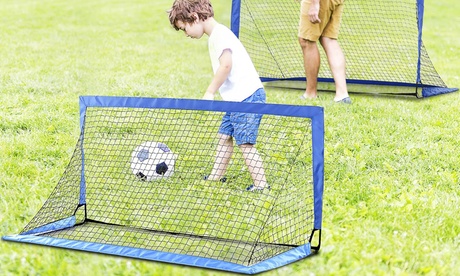 Homcom Unisex Black Portable Football Goal With A Carry Bag: