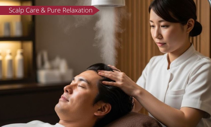 Image 1: Relax with 30,60,90, or 120-Minute Men's Japanese Headspa