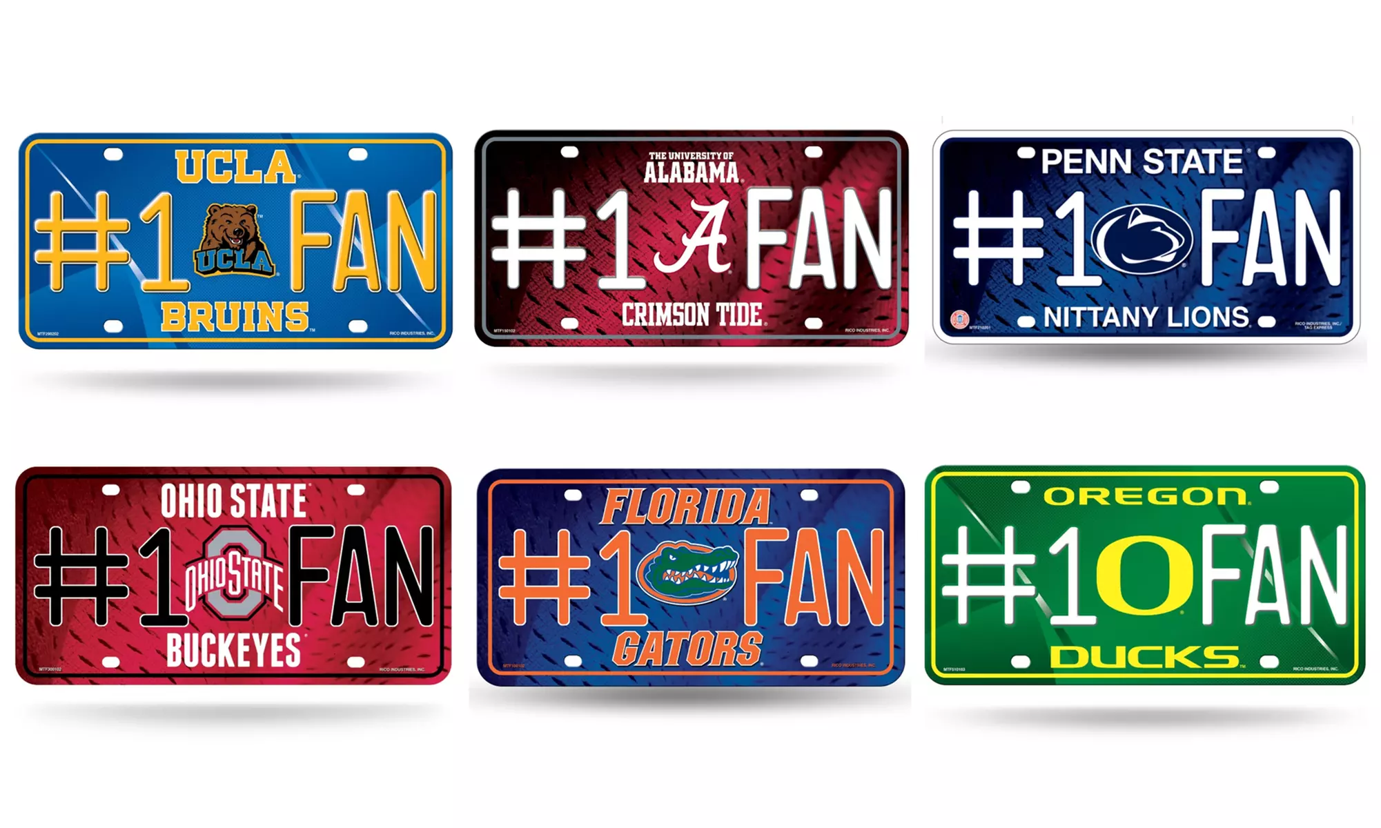 NCAA License Plate, #1 Fan with Team Logo - Primary Image