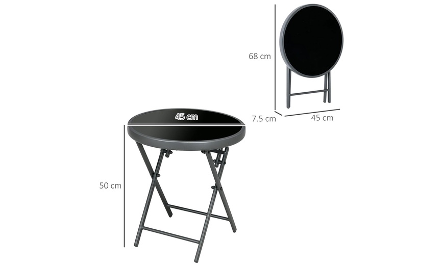 Image 6: Outsunny Garden Side Table