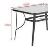 Image 13: Outdoor Rippled Tempered Glass Coffee Table with 4 Styles