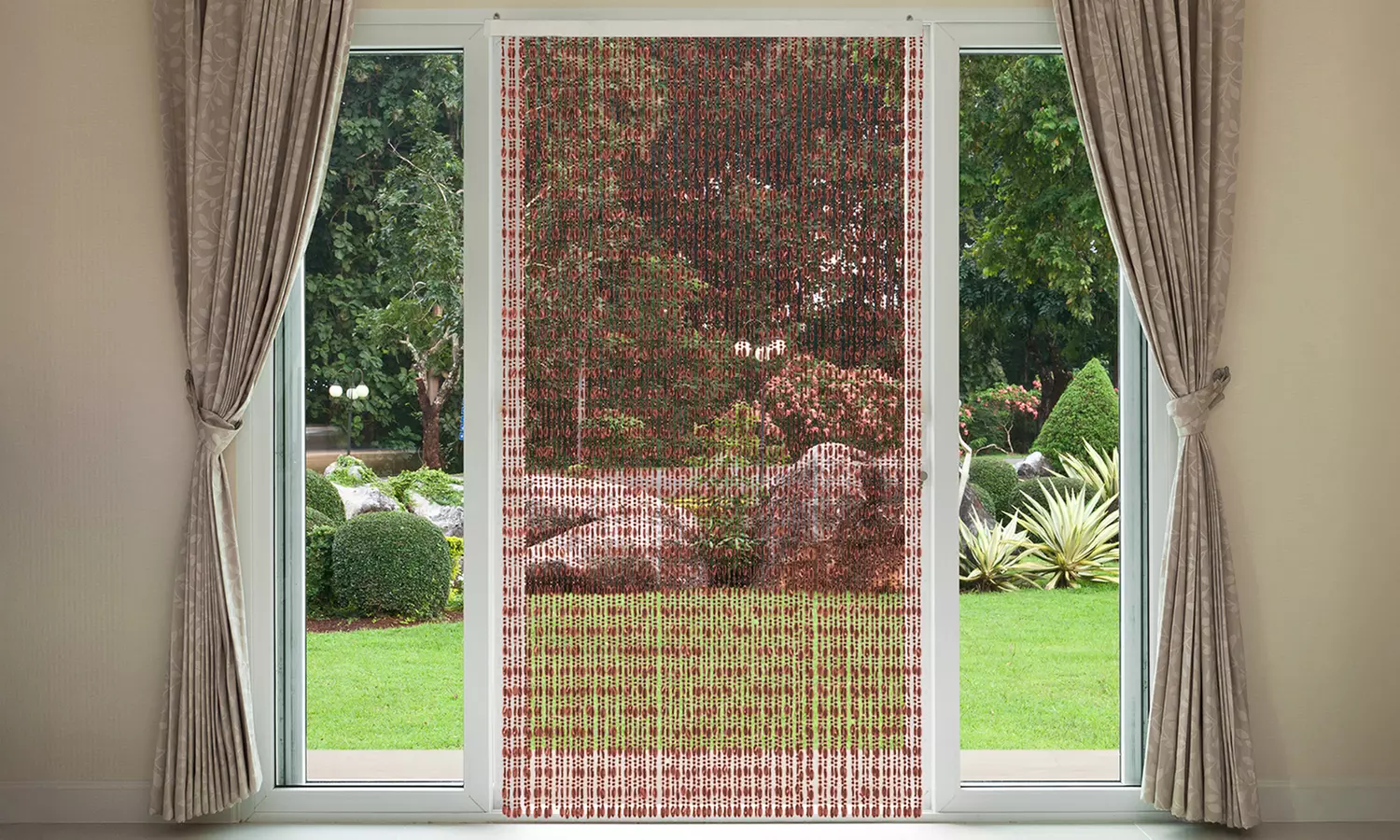 Tenda antimosche con perline e telaio