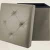 Image 17: Pouf carré en simili cuir avec espace de rangement