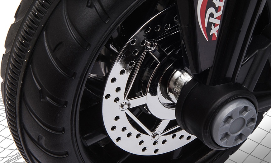 Image 4: HomCom Kids Electric Motorcycle Ride-On Toy