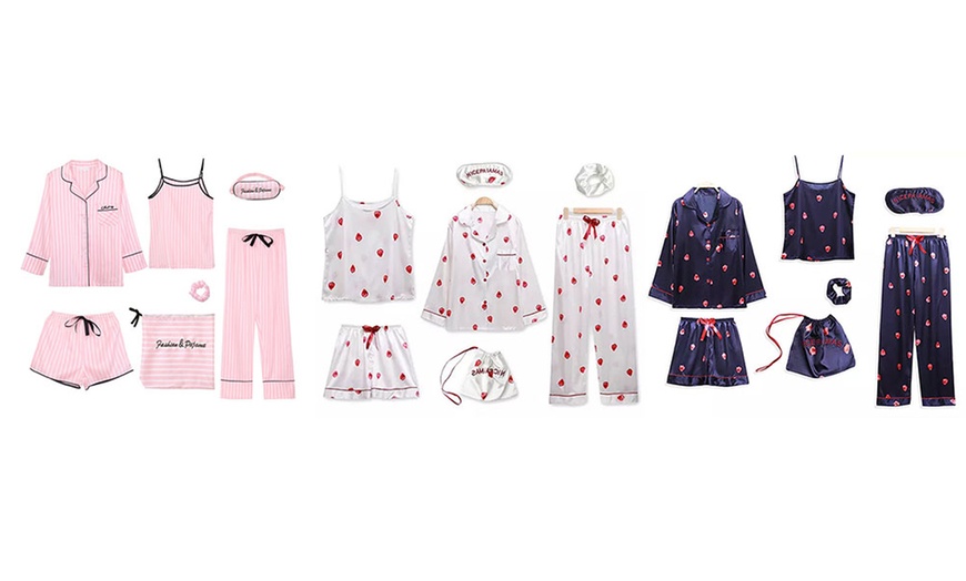 Image 2: Women's Seven-Piece Pyjamas Set