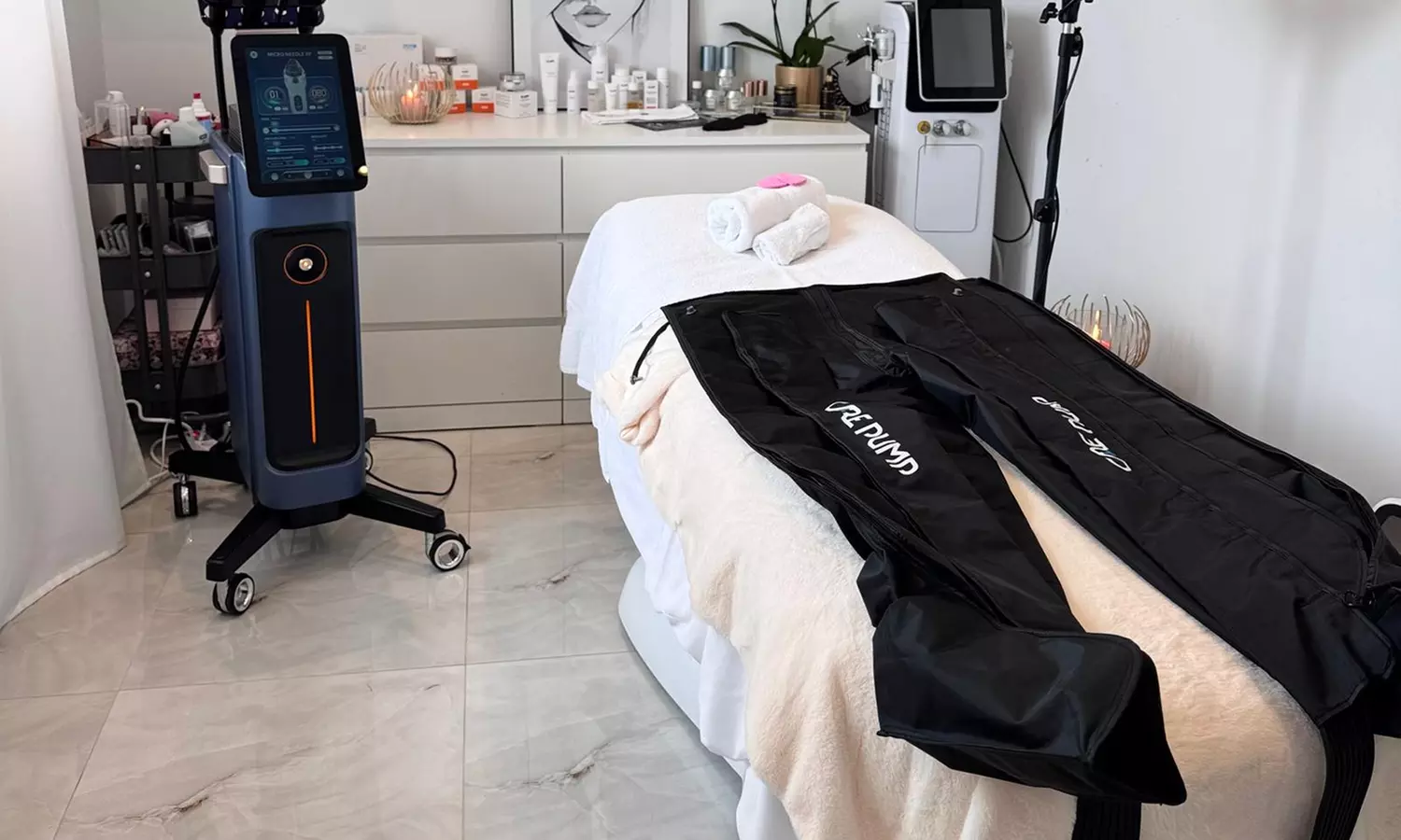 1-6 maschinelle Lymphdrainagen à 30 Min. für Beine oder Bauch