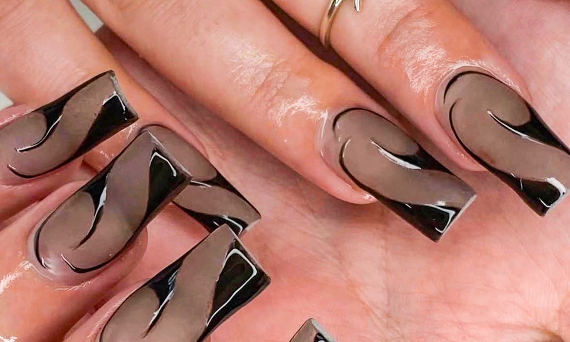 Structured Gel Manicure with Designs OR Acrylic Nails with Designs