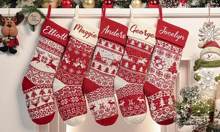 2 Personalized Christmas Stockings - Yes Bobbleheads