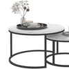 Image 2: HOMCOM Nest of Round Coffee Tables (Set of 2) 