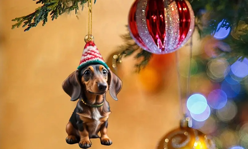 Image 3: 14-Piece Dachshund Dog Christmas Ornaments Set
