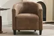 Bronzing Fabric Tub Chair with Footstool - Image 2