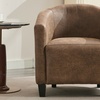 Image 2: Bronzing Fabric Tub Chair with Footstool