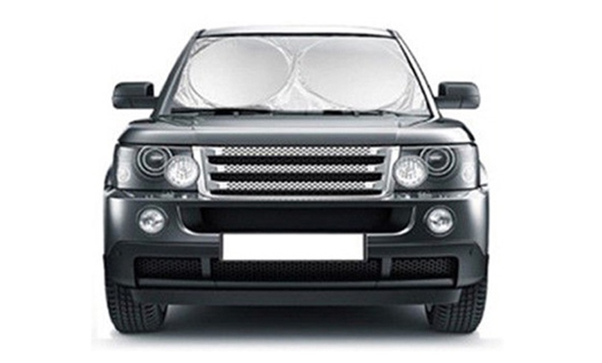 Image 4: Extra Large Car Windshield Sun Shade Cover Blocks UV Rays Sun Visor Protector