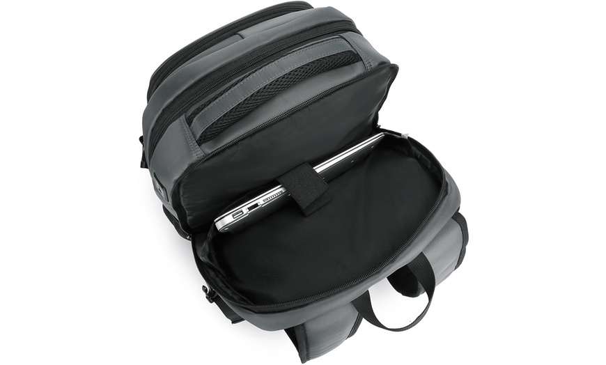 Image 43: KONO Travel Backpack Business Bag with USB Port and Laptop Compartment