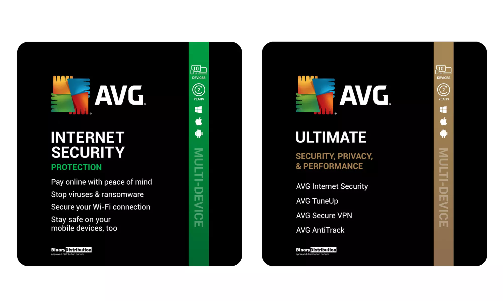 AVG Internet Security 2026 oder AVG Ultimate 2026 für 10 Geräte