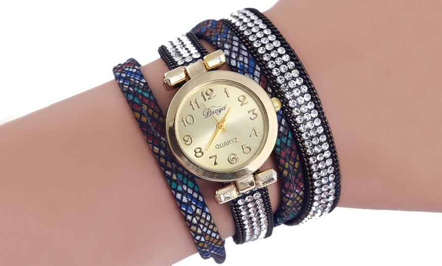 Image 10: Women's Wrap Watch made with Crystals from Swarovski®