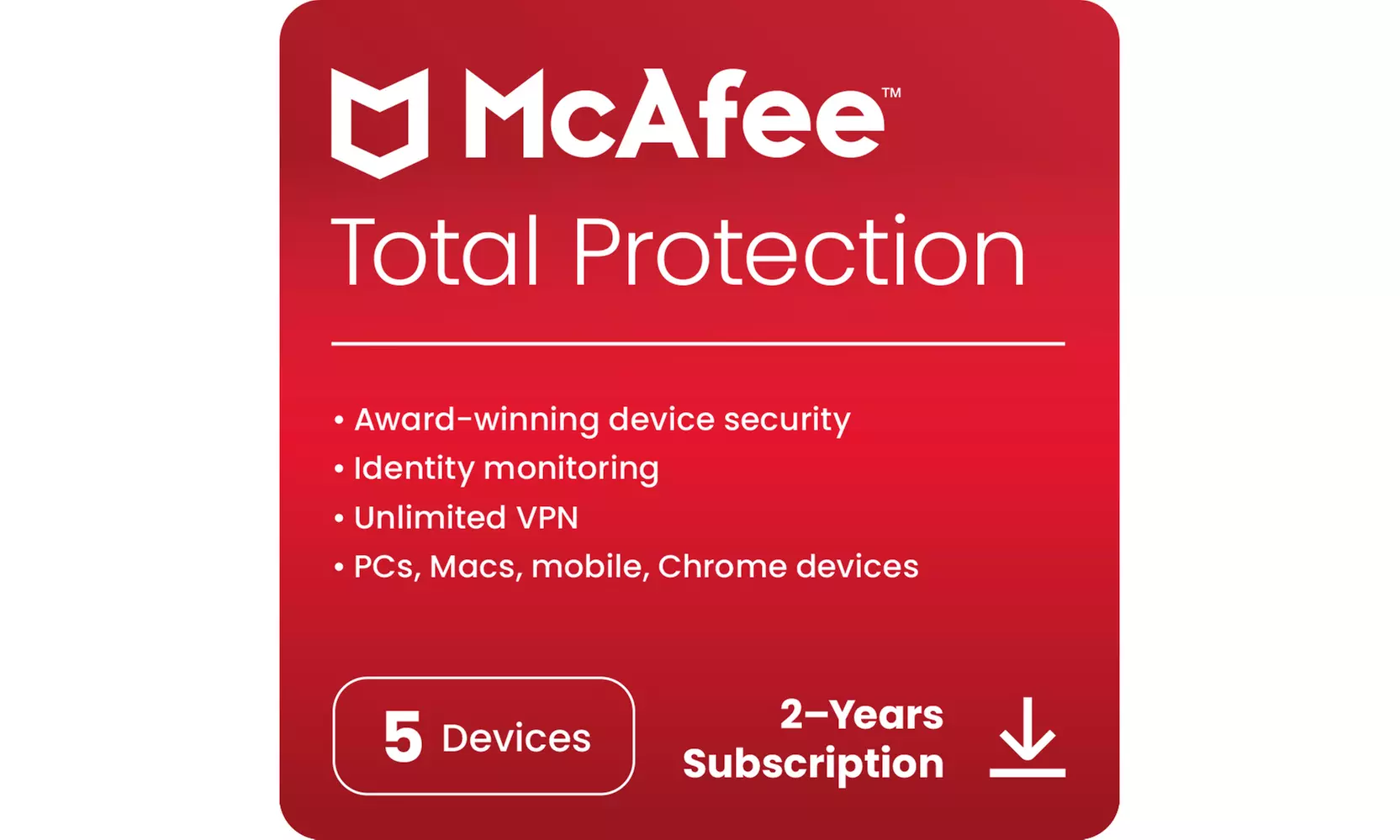 McAfee Total Protection or Internet Security, Up To 75% Off